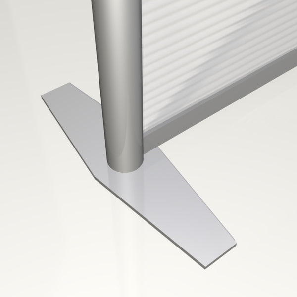 27" wide x 75" high Office Partition Desk Divider, Translucent & White Panels