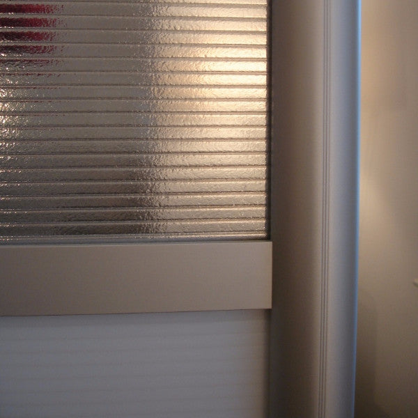 Frame and panel detail of office partition wall