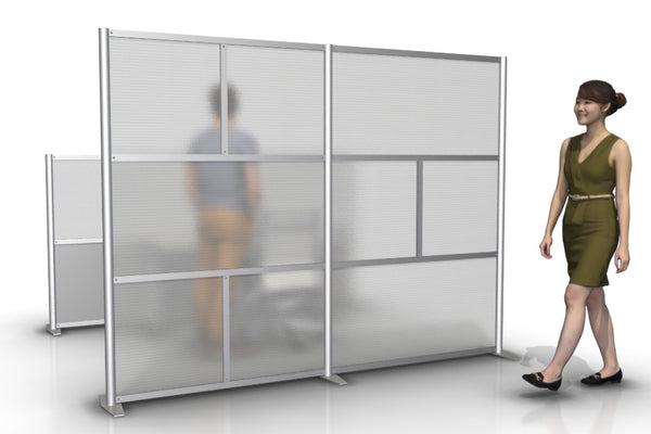 100" wide x 75" high Room Divider & Office Partition, Translucent Panels