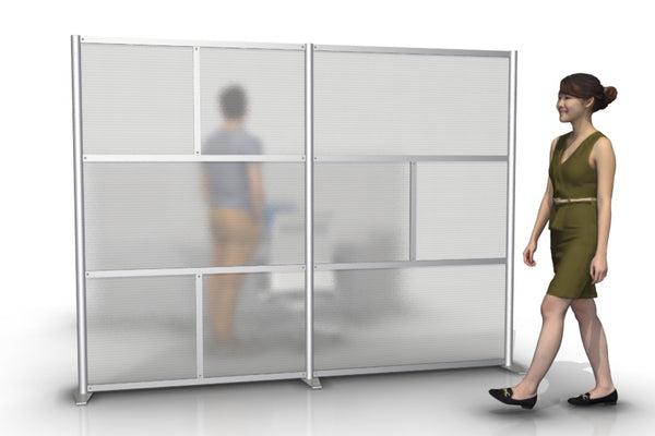 100" wide x 75" high Room Divider & Office Partition, Translucent Panels