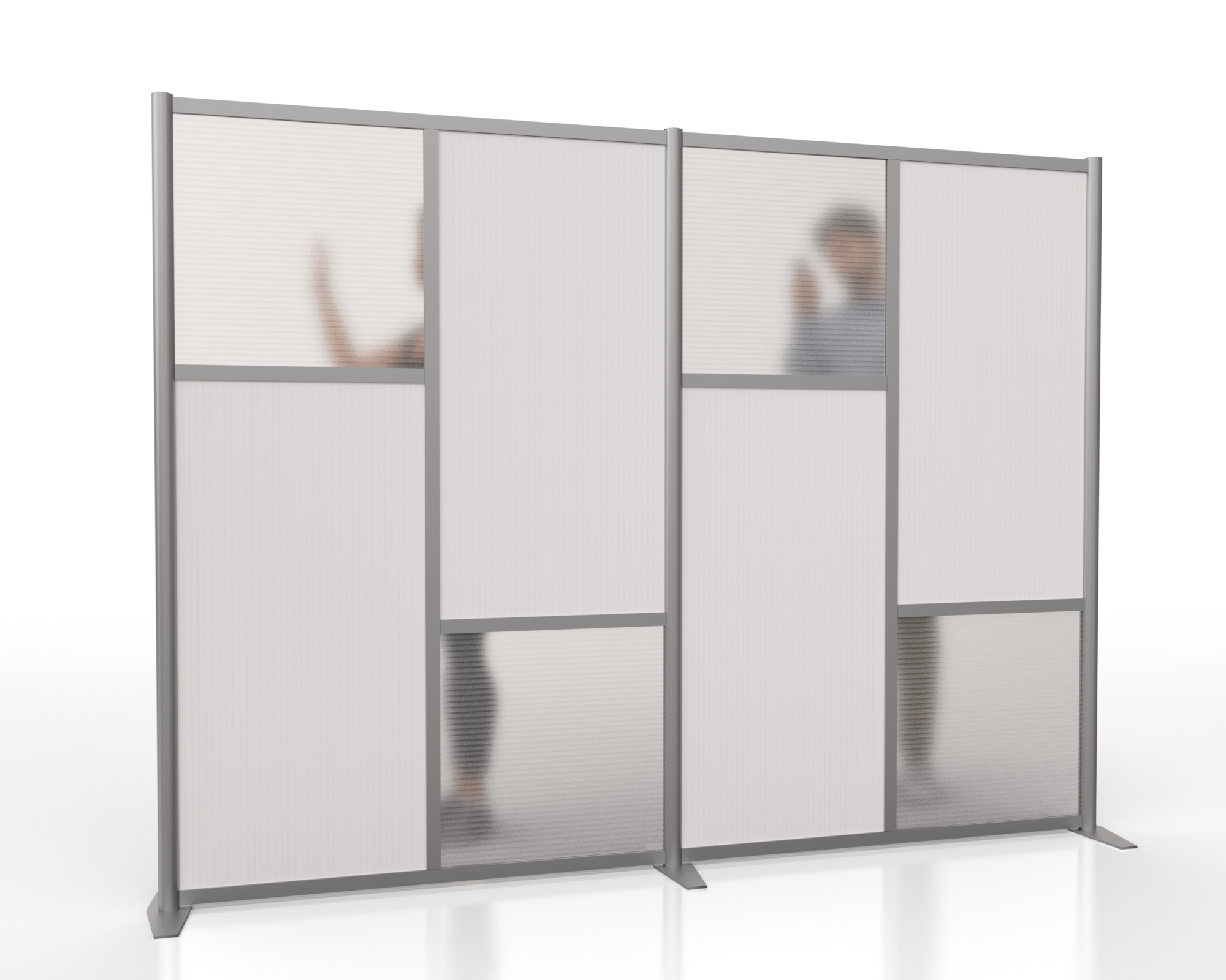 100" wide x 75" high Partition, White & Translucent Panels SW10075-4