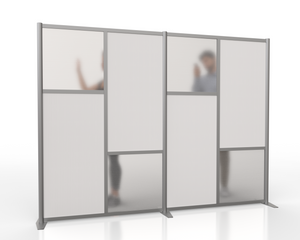 100" wide x 75" high Partition, White & Translucent Panels SW10075-4