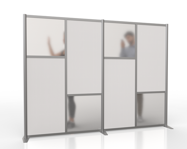 100" wide x 75" high Partition, White & Translucent Panels SW10075-4