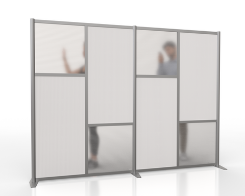100" wide x 75" high Partition, White & Translucent Panels SW10075-4