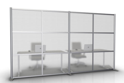 133" wide x 75" high Office Partition Room Divider, Translucent Panels