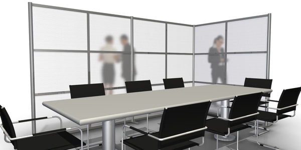 L-Shaped Room Partition - 133" x 68" x 75" High