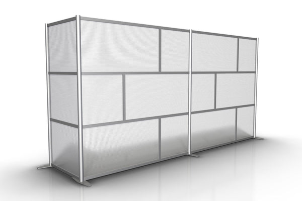 L-Shaped Room Partition - 148" x 35" x 75" High