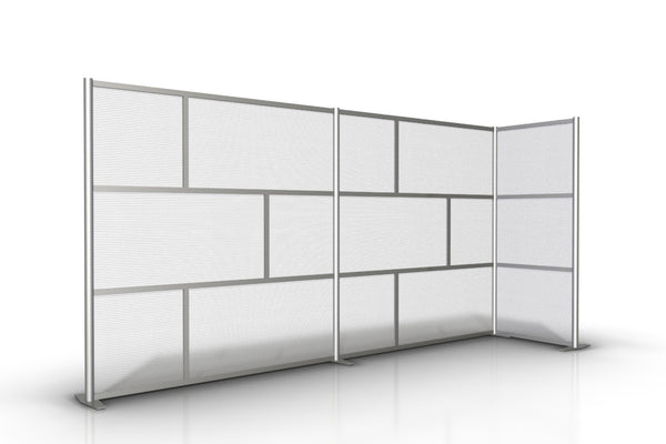 L-Shaped Room Partition - 148" x 35" x 75" High