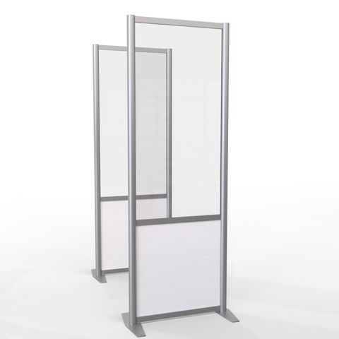 CLEAR PLEXIGLAS ROOM PARTITION & PORTABLE FREESTANDING ROOM DIVIDER