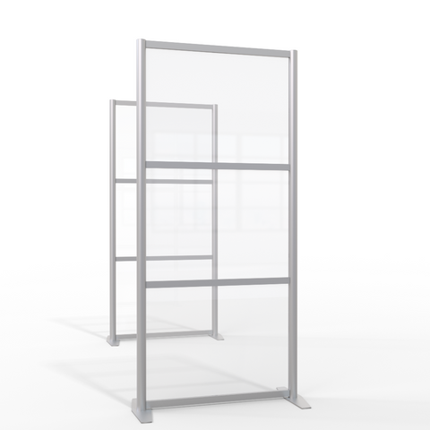 CLEAR PLEXIGLAS ROOM PARTITION & PORTABLE FREESTANDING ROOM DIVIDER