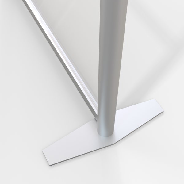 35" wide x 75" high Office Partition Desk Divider, Clear Plexiglas Panels