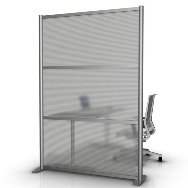 Modern Office Partition 51 inch wide by 75 inch high model # SW5175-5, Translucent Panels