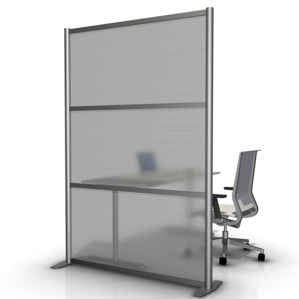 Modern Office Partition 51 inch wide by 75 inch high model # SW5175-5, Translucent Panels