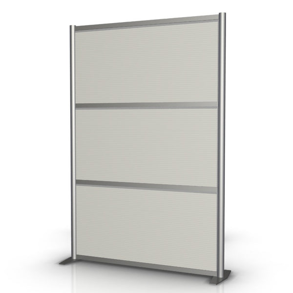 Modern Office Partition 51 inch wide by 75 inch high model # SW5175-5, White & Translucent