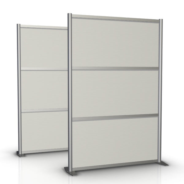 Modern Office Partition 51 inch wide by 75 inch high model # SW5175-5, White & Translucent