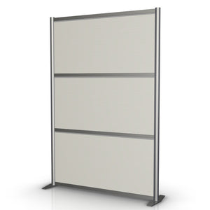 Modern Office Partition 51 inch wide by 75 inch high model # SW5175-5, White & Translucent