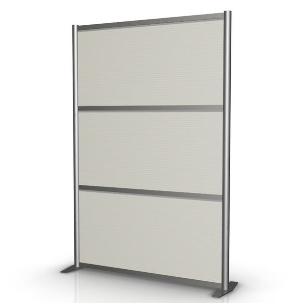 Modern Office Partition 51 inch wide by 75 inch high model # SW5175-5, White & Translucent
