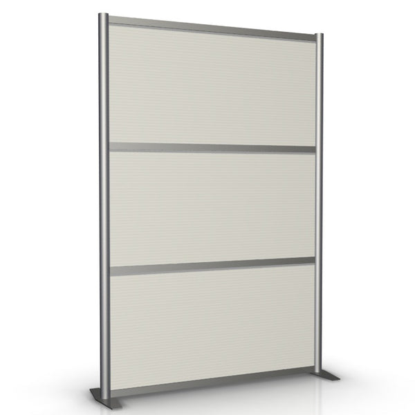 Modern Office Partition 51 inch wide by 75 inch high model # SW5175-5, White & Translucent