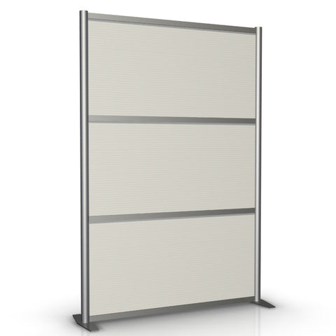 Modern Office Partition 51 inch wide by 75 inch high model # SW5175-5, White & Translucent