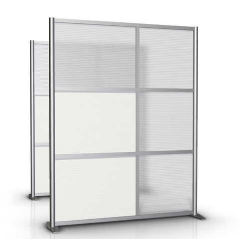 Office & Room Partition 60" wide by 75" tall with  White & Translucent Panels
