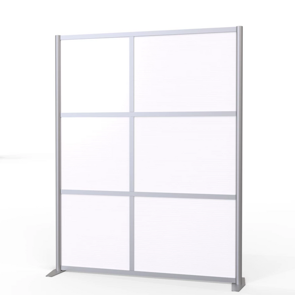 Modern Modular Office Partition 60" wide x 75" height White Panels