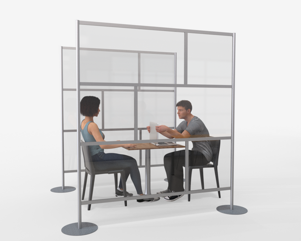 Clear Plexiglas Room Divider Partition, 75" wide x 84" high