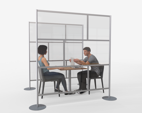 Clear Plexiglas Room Divider Partition, 75" wide x 84" high