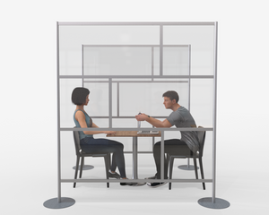 Clear Plexiglas Room Divider Partition, 75" wide x 84" high