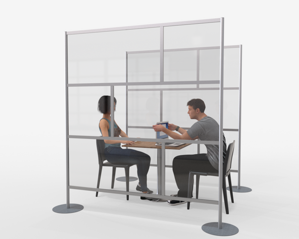 Clear Plexiglas Room Divider Partition, 75" wide x 84" high
