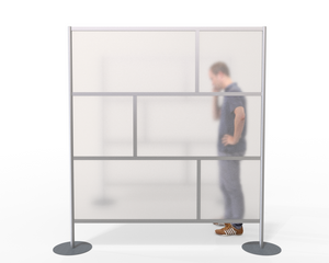 Modern Room Partition 75" wide x 84" height with translucent