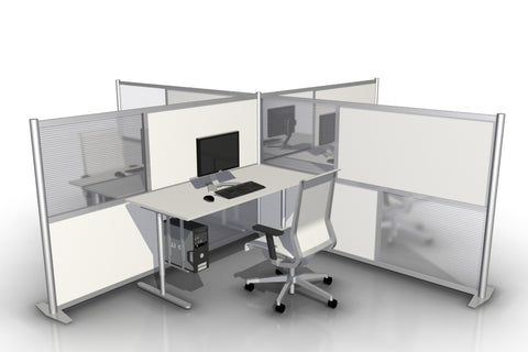 T-Shaped Office Partition - 84" x 84" x 51" high