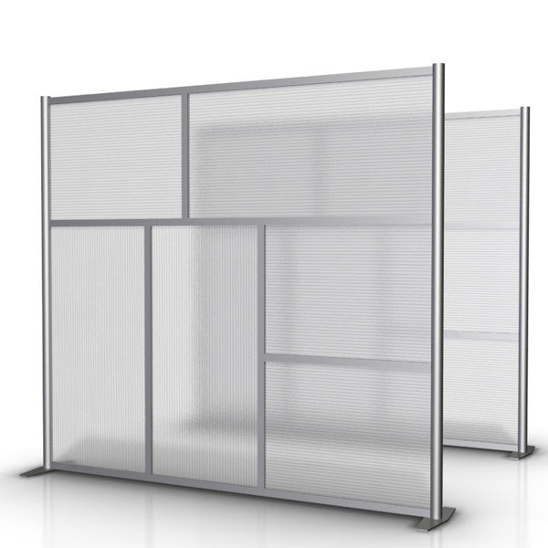 84" wide x 75" high Office Room Divider, Translucent SW8475-7