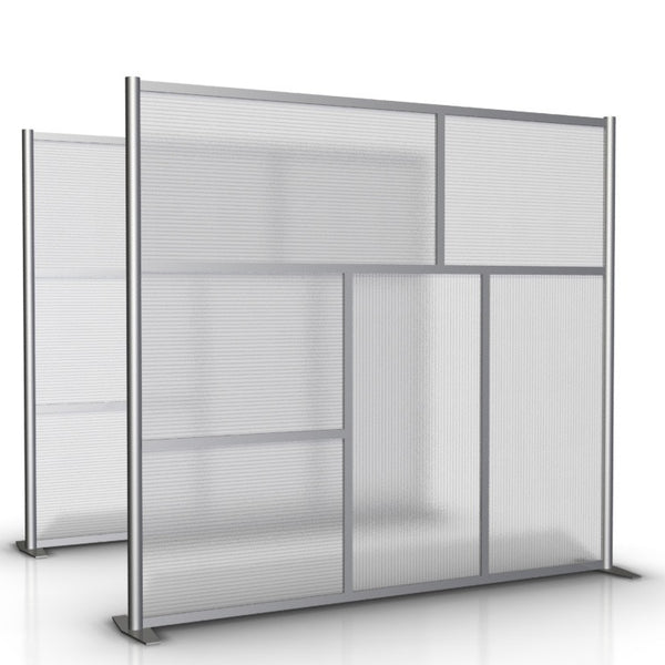 84" wide x 75" high Office Room Divider, Translucent SW8475-7