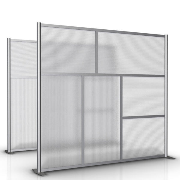 84" wide x 75" high Office Room Divider, Translucent SW8475-7