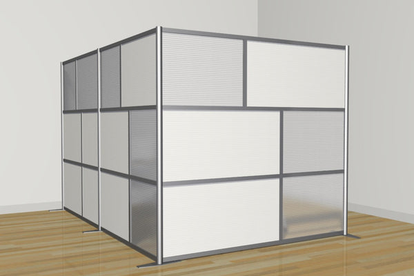 L-Shapped Office Partition118" x 84" x 75" Tall