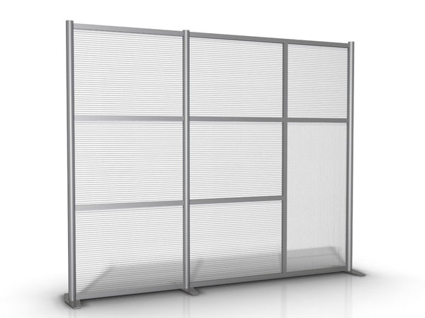 Modern Room Divider 92" wide by 75" high - Translucent Panels
