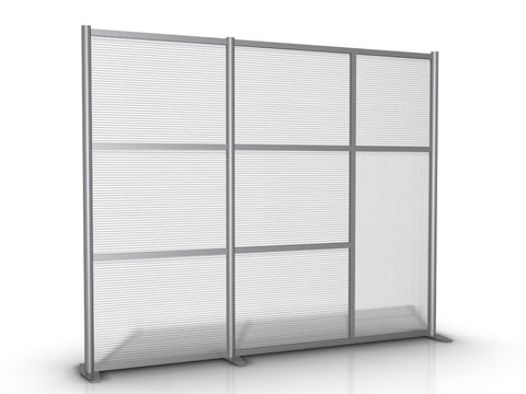 Modern Room Divider 92" wide by 75" high - Translucent Panels