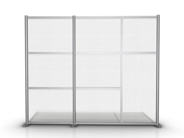 92" wide x 75" high Office Room Partition, Translucent Panels, SW9275-4