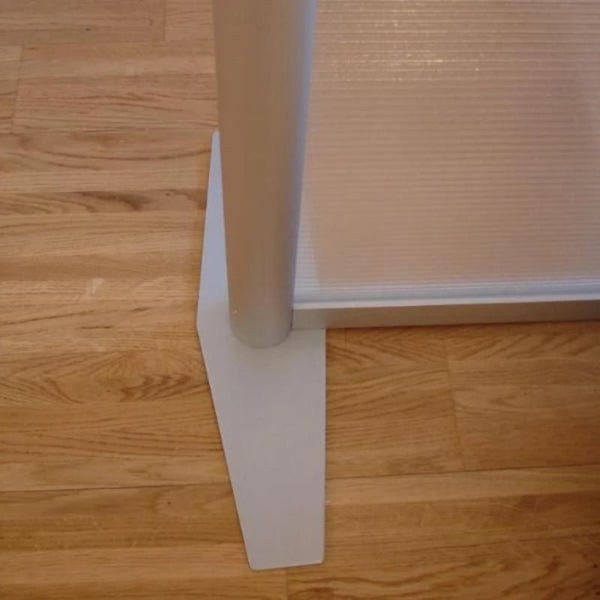 Base and frame detail of office partition