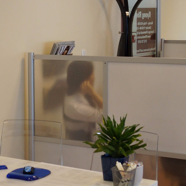 Modern Office Divider, 51 inch height office partition for Freestanding modular room partition to divide desks, office partition, room divider, modern design, for use in healthcare, medical exam rooms, dental offices, orthodontic offices, for medical patient privacy screens