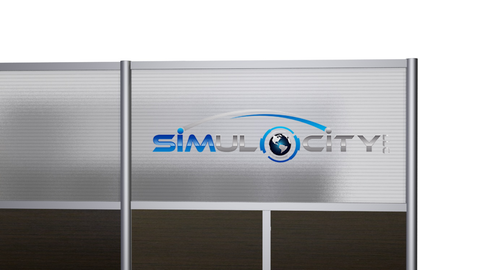 Custom Printed Logo Panel - Translucent Hammered Freeze Twin Wall Panel - Large