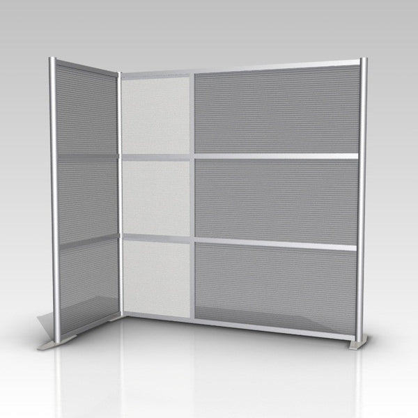 Office Partition L-Shaped Configuration, 75" x 35"