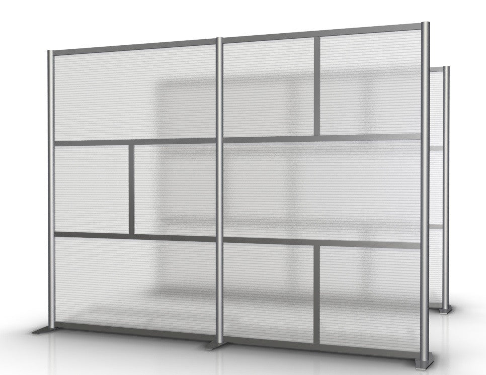 100" wide by 75" tall Modern Office Partition Translucent Panels