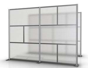 100" wide by 75" tall Modern Office Partition Translucent Panels