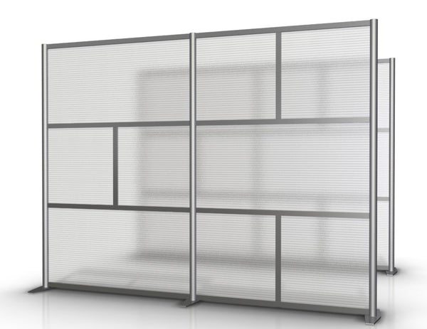 100" wide by 75" tall Modern Office Partition Translucent Panels