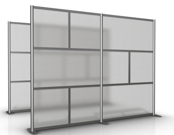 100" wide by 75" tall Modern Office Partition Translucent Panels