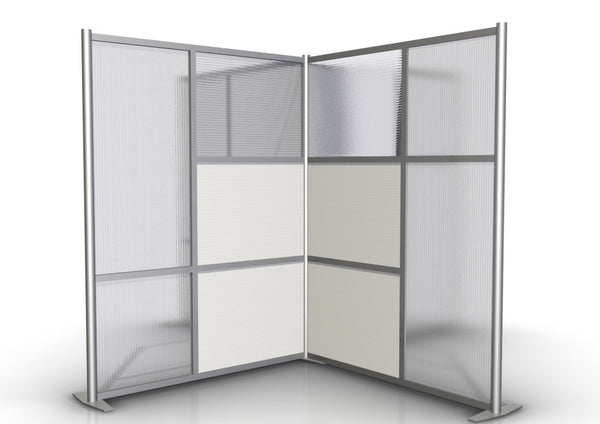 118" x 118" x 75" high Modern Office Partition, T-Shaped