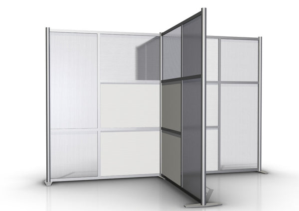 118" x 118" x 75" high Modern Office Partition, T-Shaped