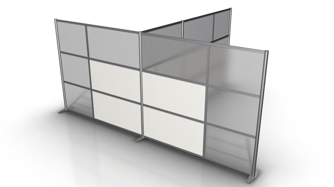 T-Shaped Office Partition 133" x 84" x 84"