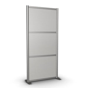 35" wide x 75" high Office Partition Desk Divider, White Panels